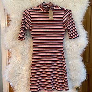 NWT Reformation Mod Stripe Twiggy Mini Dress